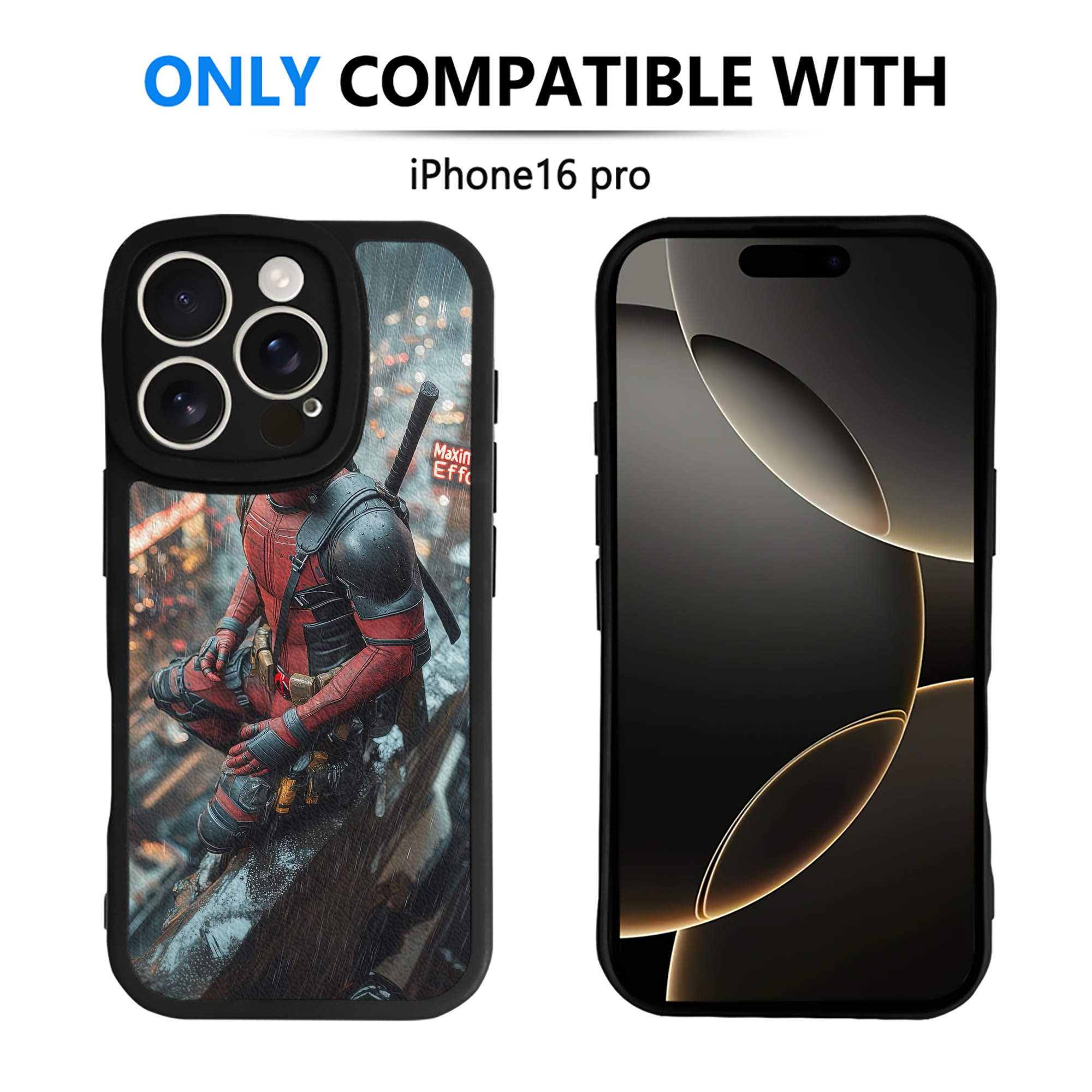 （画像用） Deadpool デッドプール 【iPhone 16シリーズ対応】シリコンスマホケース（レザー調） 材質：シリコン